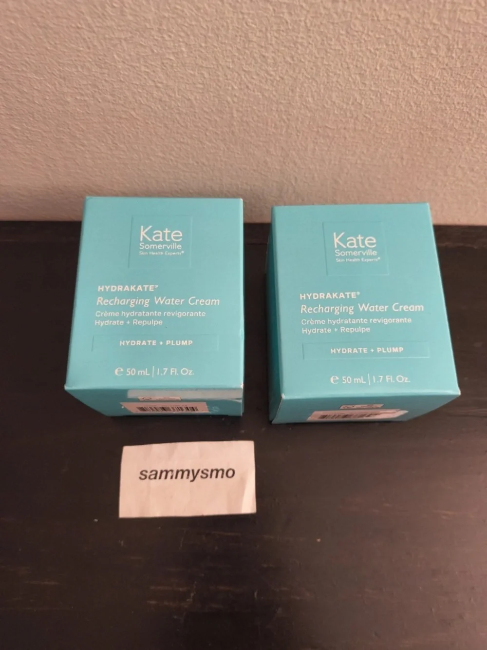 Kate Somerville Hydrakate Recharging Water Cream 1.7 FL OZ x2